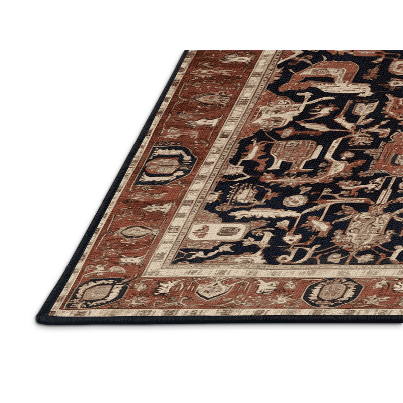 Tapis brun lavable à la machine, Rectangulaire 2 pi x 3 pi