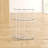 Beckett 23.75" Glass 3 Tier Half-Circle Display Console Table