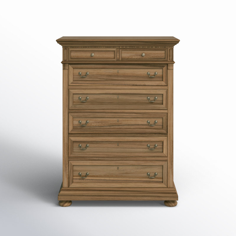 Veronica 44" W Soft-Close Solid Wood 6-Drawer Dresser 