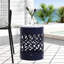 Grande table d'appoint en métal pour l'extérieur. Design moderne, bleu marine. Fer coupé, thermolaqué. Pas d'assemblage. 14,14 po x 14,14 po x 18,24 po, style d'extrémité 4,72 lb, thermolaqué. 14,14 po x 18 po-862646104