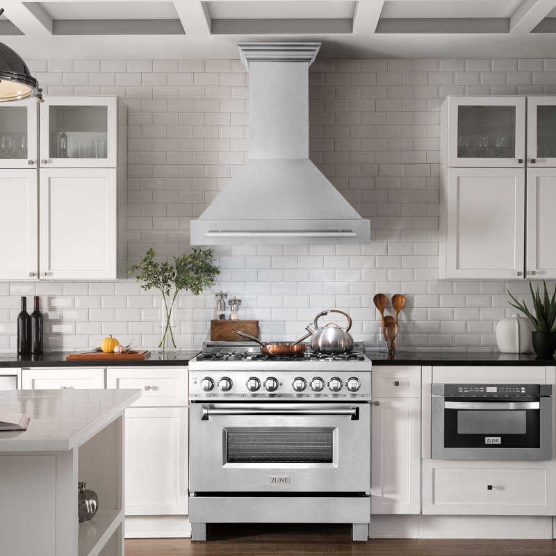 ZLINE 36" Fingerprint Resistant Stainless Steel Range Hood, Satin Stainless Steel