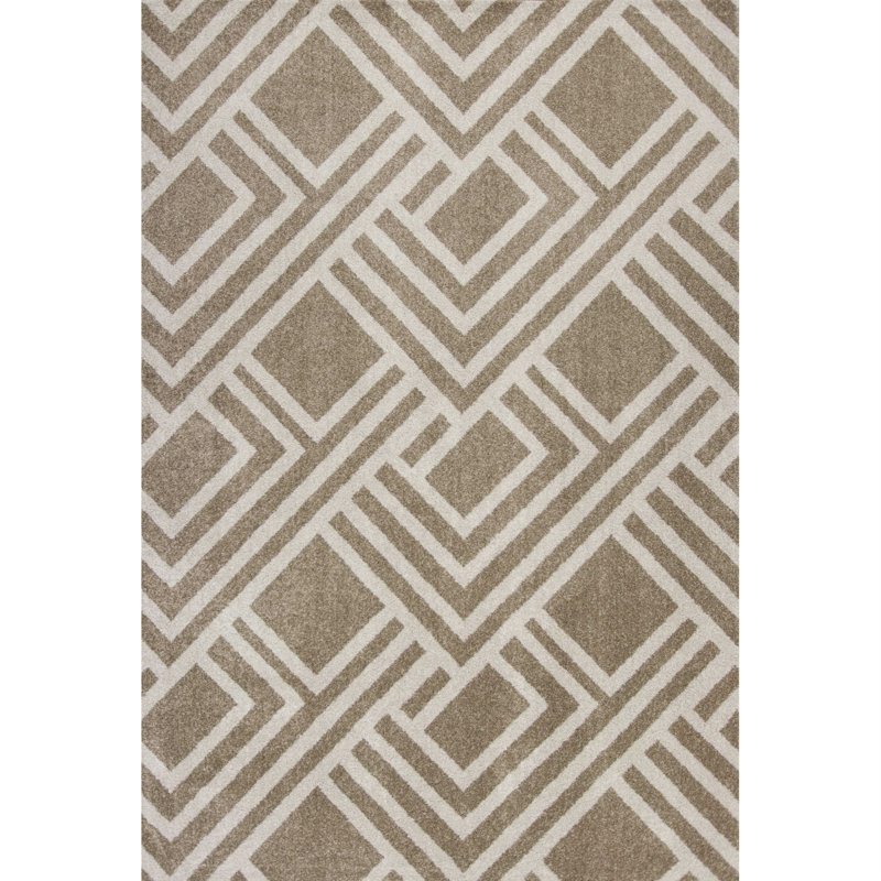 Tapis intérieur / extérieur beige Church Street, Rectangle 5 pi 3 po x 7 pi 7 po