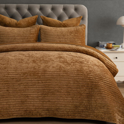 Ensemble d'édredon en velours PHF Luxury