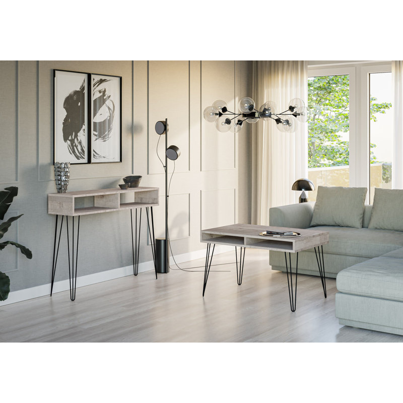 Mare Coffee Table with Storage, Beige