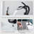 Bathroom Sink Faucet Waterfall Round Single Handle One Hole Vanity Basin Deck Mount Lavatory Brass Creative Hollowed Body Design-90991807