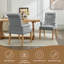 Tufted Upholstered High Back Dining Armchair, Linen-1886541627