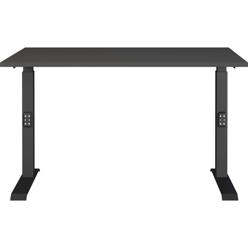 Mastandrea Adjustable Metal Base Standing Desk, 91cm H x 120cm W x 80cm D, Graphite