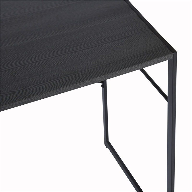 Hyardsite Metal Base Writing Desk, 28.3" H x 39.4" W x 18.9" D, Black