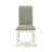 5-Piece Dining Room Table Set Consists of a Cement Wood Table and 4 Dark Shitake Linen Fabric Dining Chairs with High Back - Wire Brushed Linen White-1439288782-1439288769-1439288768