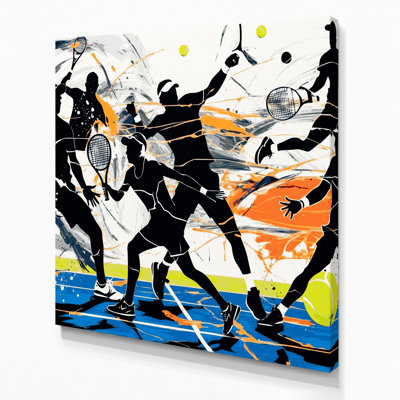 Sports Tennis Beige Canvas Wall Art