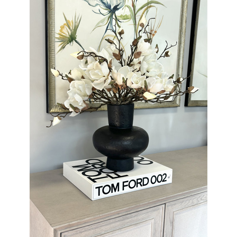 Magnolias Arranged in a Ceramic Pot