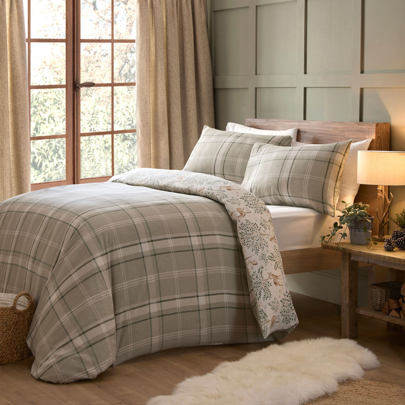 Forest Animals Cotton Animal Print Duvet Cover Set with Pillowcases Included, Super King Duvet Cover + 2 Standard Pillowcases