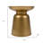 18" Gold Metal Round End Table