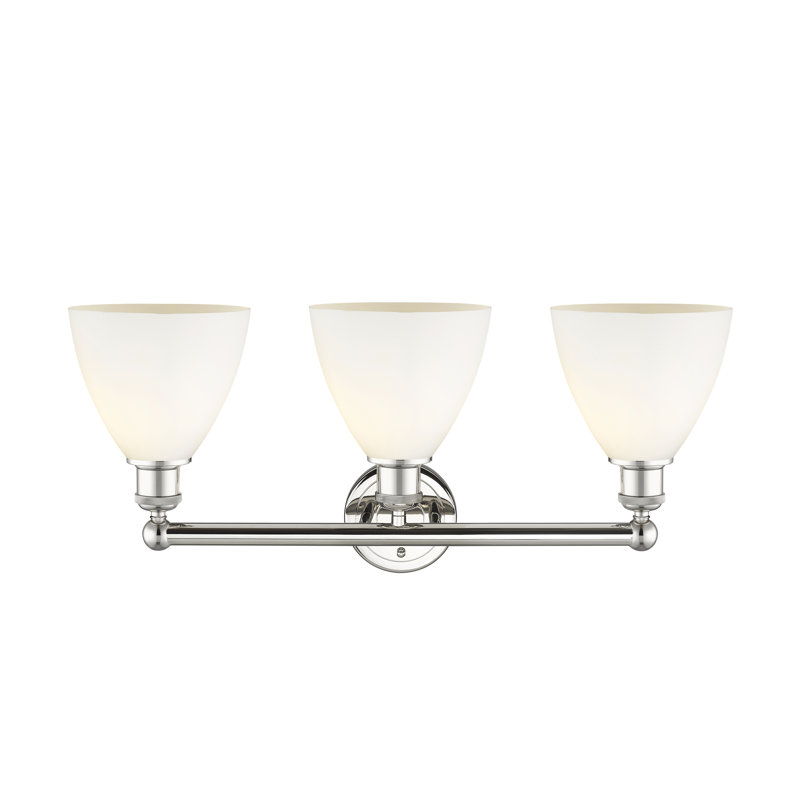Amane 3 - Light Dimmable Vanity Light, Matte White, Polished Nickel