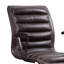 Chaise de bureau, cuir fleur vieilli chocolat