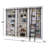 Rydell Lorna Rustic 8" Tall Bookcase Wall With Ladder, Storage Organizer, Display Shelf For Office, Fully Assembled, White