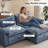 85.4 In'' Multi-Layer Cushion Loveseats With Ottoman-2116796717
