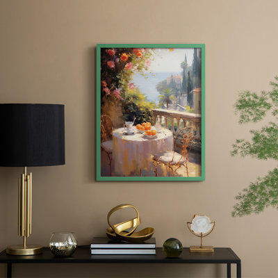 Reproduction encadrée FLORAL Series DCCLII - bois massif