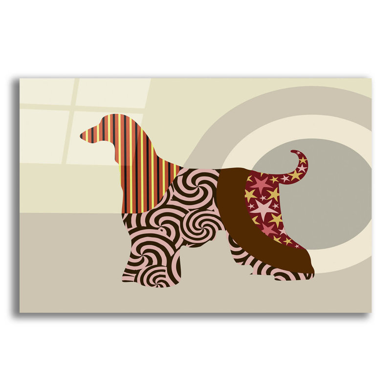 "Chien afghan" par Lanre Adefioyue, H 16 po x l 24 po x P 0,2 po