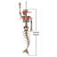  4 pièces de décorations pour l'extérieur de squelette de sirène avec joints articulés 16 po