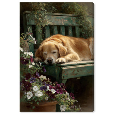 "Garden Nap II", reproduction d'art sur toile par Art Remedy, 10 x 15