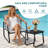 3-Piece Outdoor Set, Outdoor Furniture Set with PVC-coated polyester Chairs & Glass-Top Table, Conversation Set of 3 for Porch, Lawn, Garden, Yard, Balcony, Poolside-688582717
