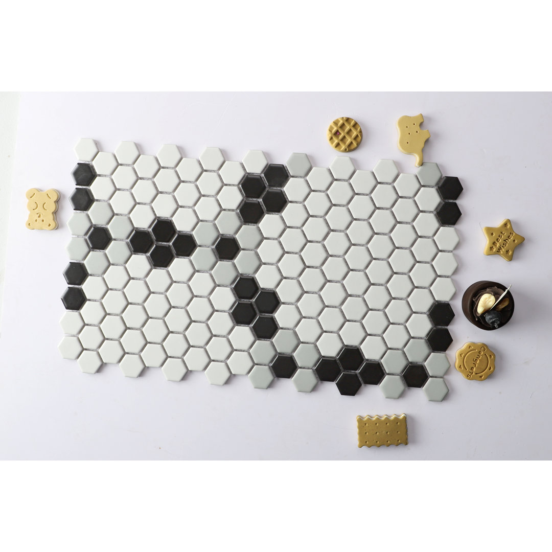 Perfection 1" x 1" Porcelain Honeycomb Mosaic Wall & Floor Tile WS Tiles®
