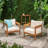 Lorene Outdoor Acacia Wood Club Chair with Cushions-613285730