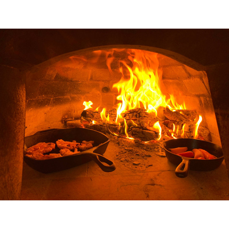 Rustic Brick Stone Wood-Fired Outdoor Pizza Oven