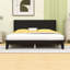 Base de lit plateforme en bois avec tête de lit-1185443784-1185443785