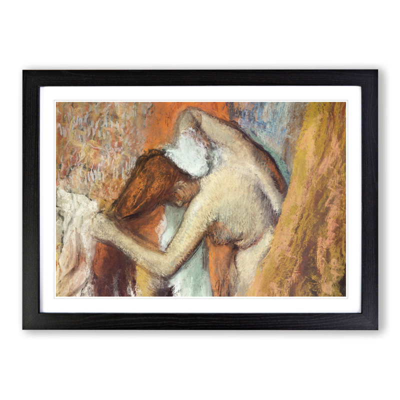 Nude Woman Vol.4 by Edgar Degas - Picture Frame Painting, Black Framed, 27cm H x 36cm W x 2cm D