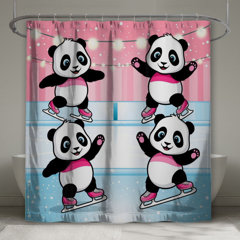 Rideau de douche Panda, 70in W x 84in H