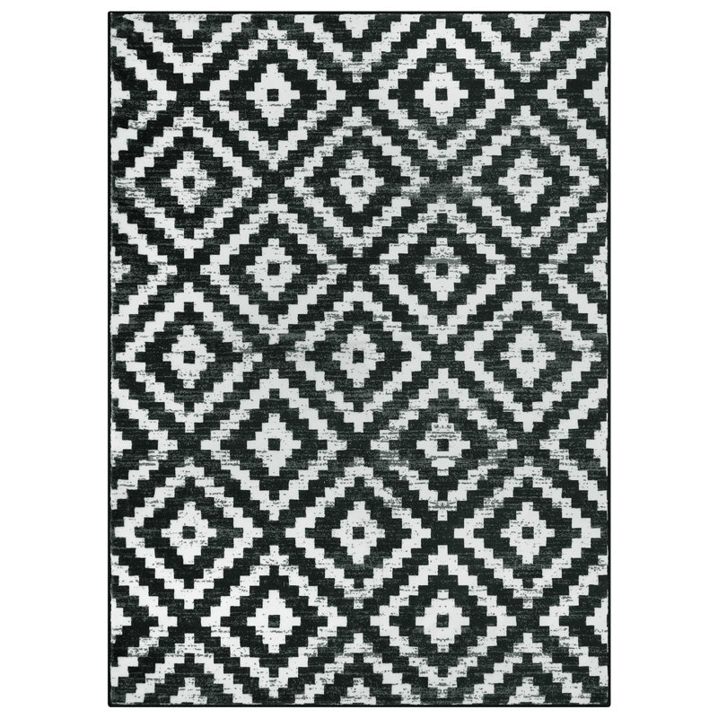 Mallku Geometric Machine Washable Area Rug Perfect for Living Room, Dining Room, Bedroom Decor, Rectangle 5' x 7'