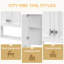 Armoire de salle de bain moderne avec 5 tablettes réglables, armoire à pharmacie murale pour la salle de bain, charnières à fermeture douce