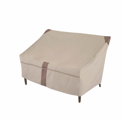 Modern Leisure Monterey Patio Loveseat Cover, 82.5"L x 38"W x 38.25"H, Beige by Rebrilliant