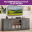 Meuble télé avec console double et portes de grange pour téléviseur de 65 pouces Farmhouse-802534698