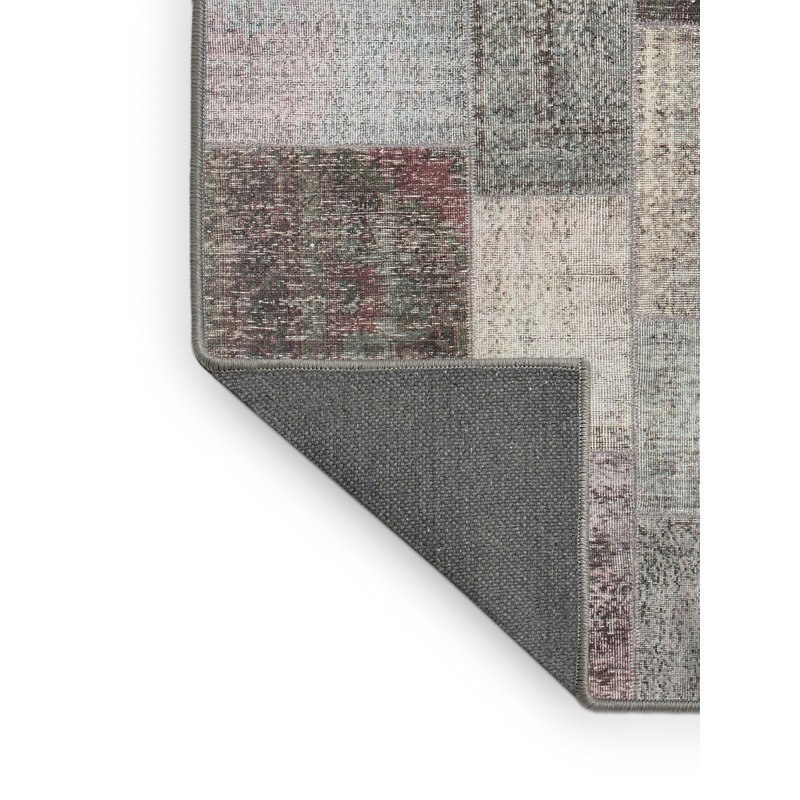 Gris contemporain/Tapis décoratif brun, Rectangle 3 pi x 5 pi