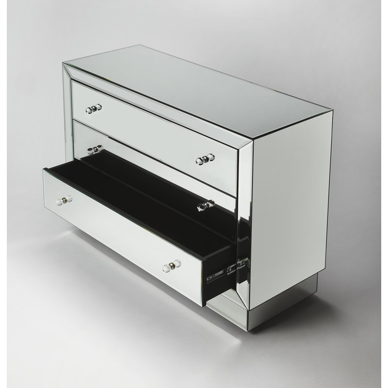Anjelica 3 Drawer Mirrored Accent Chest