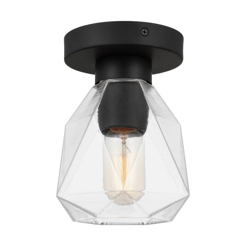 Plafonnier semi-encastré 1 lumière 6 po Maegan, Laiton