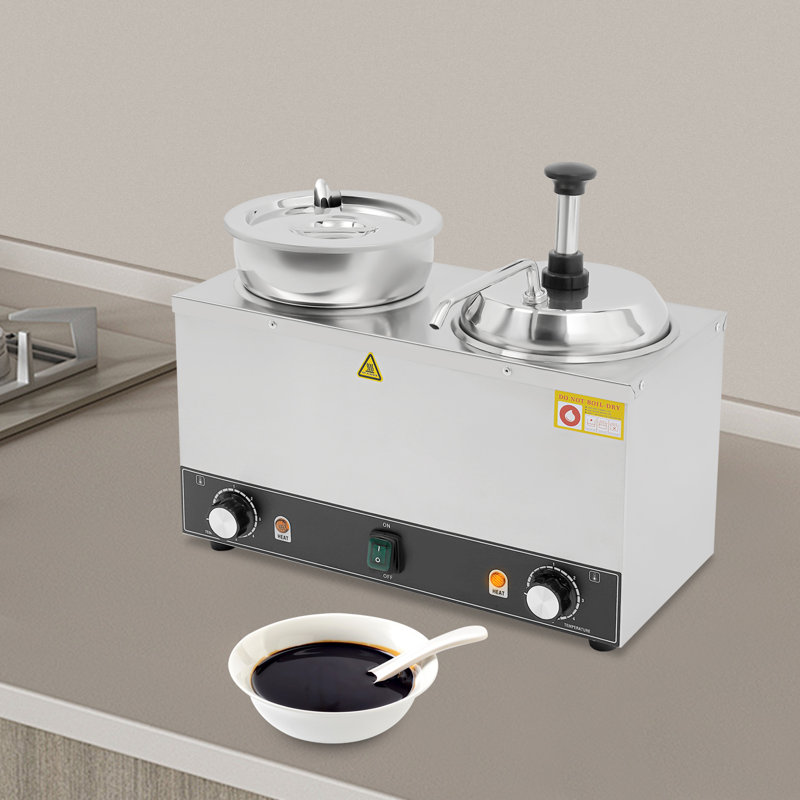 Distributeur de sauce 800W avec pompe à condiments, chauffe-fromage électrique avec pompe