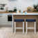 Ileana Upholstered Counter Stool with Solid Wood Frame