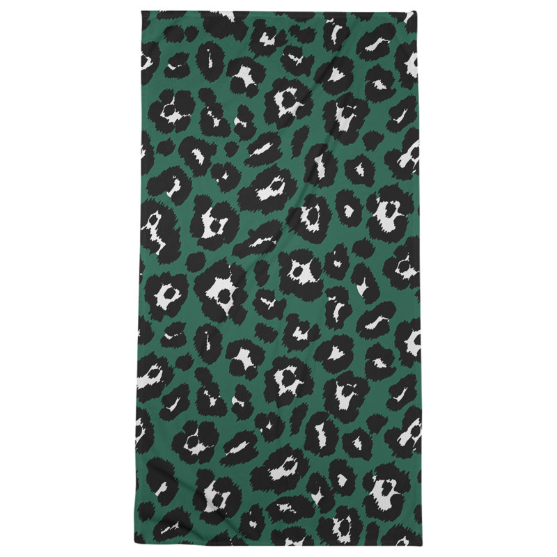 Lucida Bath Towel, Polyester/Cotton Blend, Gotham Green/White/Stealth Black