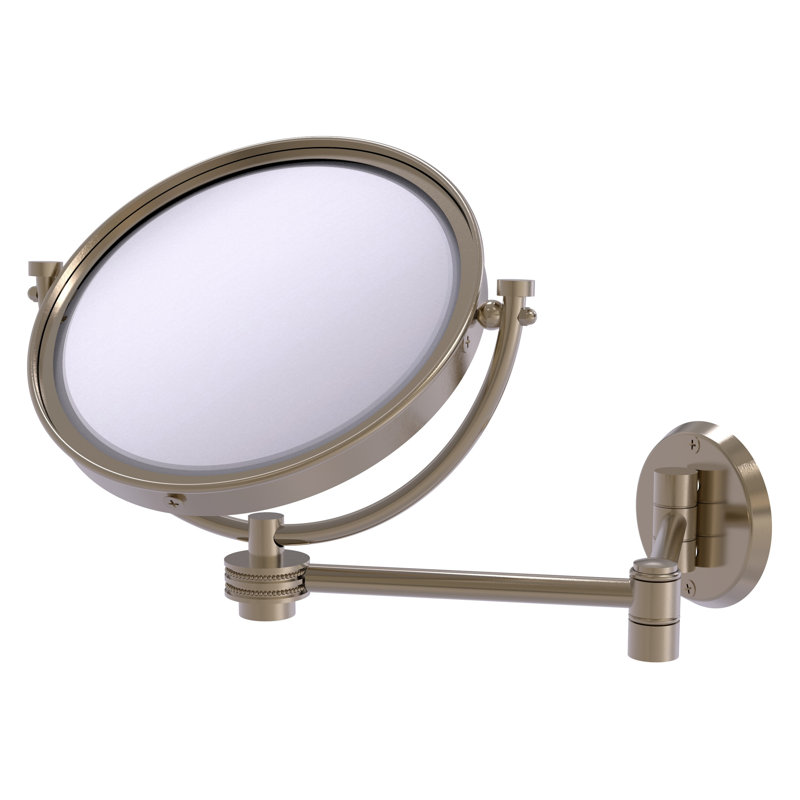 Miroir de maquillage/rasage contemporain moderne &, Étain antique, 5X