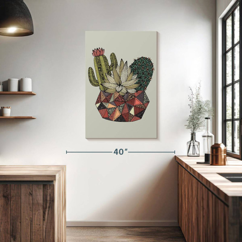Harnek Geometric Cactus, 39" H x 26" W