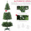 Arbre artificiel de 6 pi de hauteur, 584 branches, 212 lumières à DEL, ouverture automatique, antidéflagrant, délicieuse branche du matin de Noël, ignifuge, installation simple, rassemblement joyeux