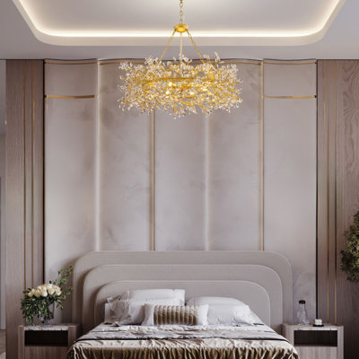 Lustre rond en cristal 39,9 po K9