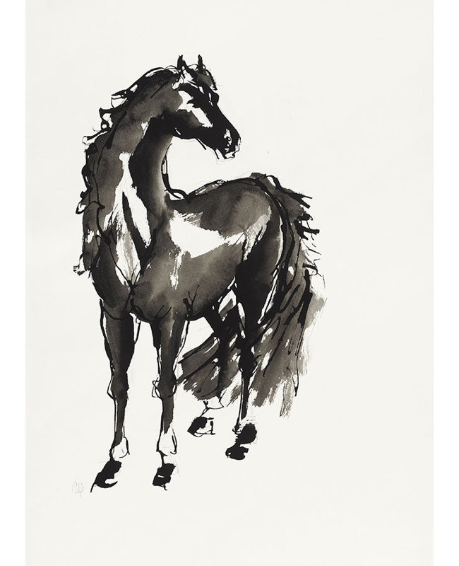 «Horse V3» par Chris Paschke - impression, Couche de verre, H 32 po x l 24 po x P 1,5 po