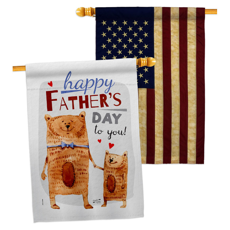 Drapeau de maison en polyester 2 côtés 40 x 28 po