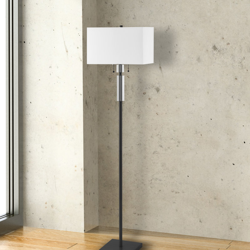 Omi 60'' Traditional Floor Lamp, Matte Black