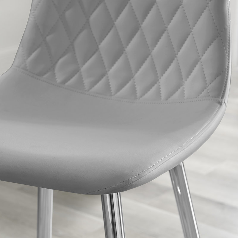 Tabouret de bar Morral Luxury, Gris, Argent